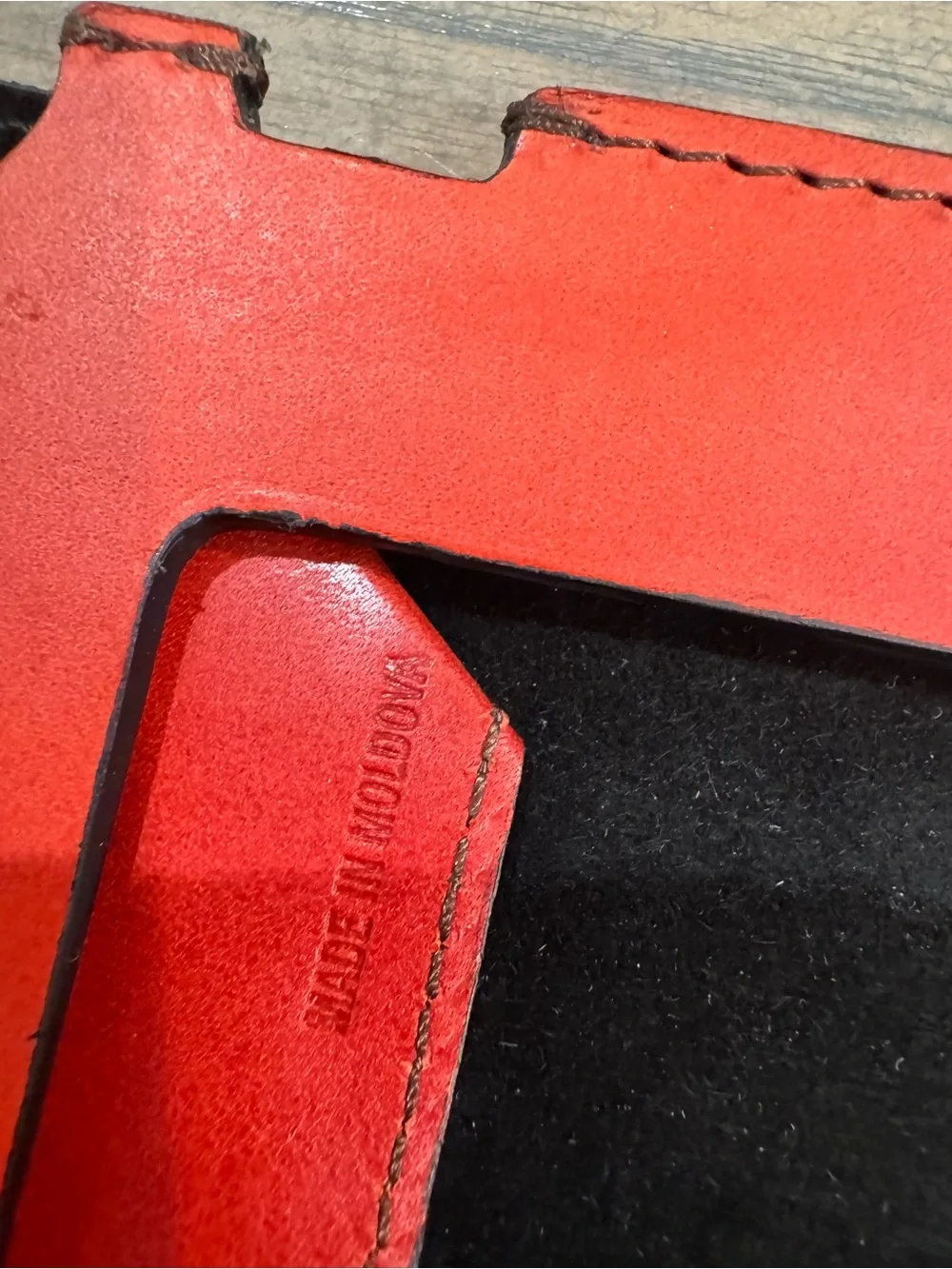 Burberry Red Leather Tablet Cover